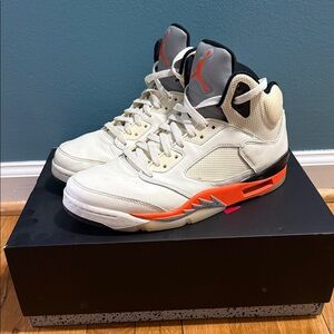 Jordan Air Jordan 5 Retro White with Orange Accents